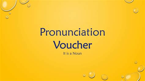 voucher pronunciation